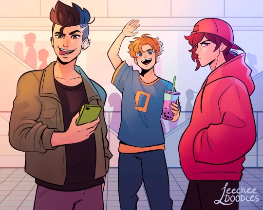 leecheedoodles:“HOWDY ROWDIES!” 👋It’s a coincidental mall meetup! This was inspired by the teen scene in the City of Clipsville episode. I’ve always wanted try drawing my own version of it! 