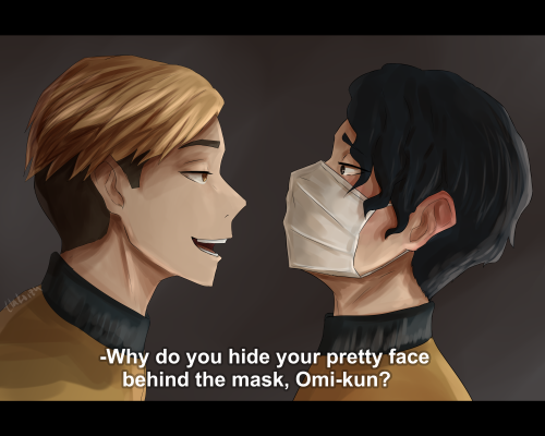 bokuakasalways: ttakoizu: “Why do you hide your pretty face behind the mask, Omi-kun?” b
