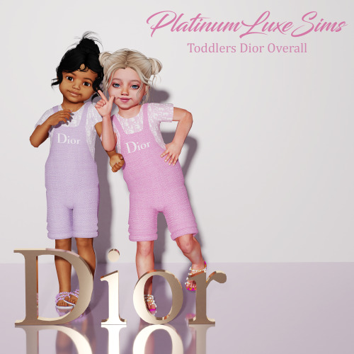  Toddlers Dior Overall / Dungarees • 7 Swatches.DOWNLOADPatreon early access - Public 29th March.