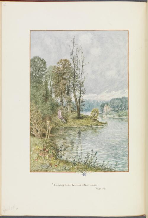  “Enjoying the verdure and silent waves” [art original] / D.E. Cronin 1885 Yale Universi