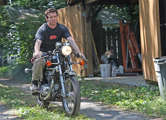 motorcycleculture:  Triumph fan, Matthew Crawford, author of Shop Class as Soulcraft: