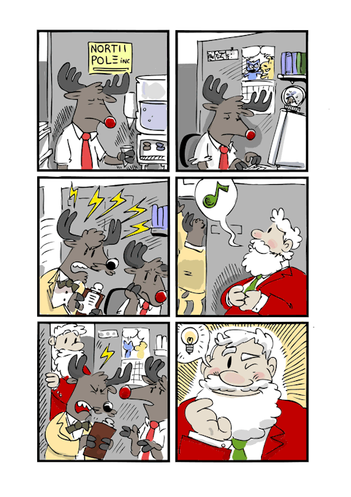 referredpain:Rudolph the Red-Faced Reindeer! by B4Drew this some years back when I was in college. I