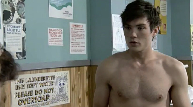 chronolust:   Sam Attwater strips off in Eastenders: E20.   