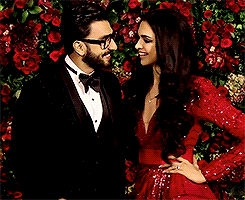 infinitebollywood:Ranveer Singh and Deepika Padukone at their bollywood reception party held at the 