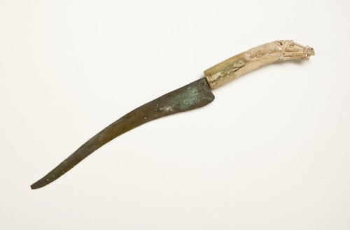 Knife with a handle in the form of a horse’s head, believed to come from Roman Egypt.  Ar