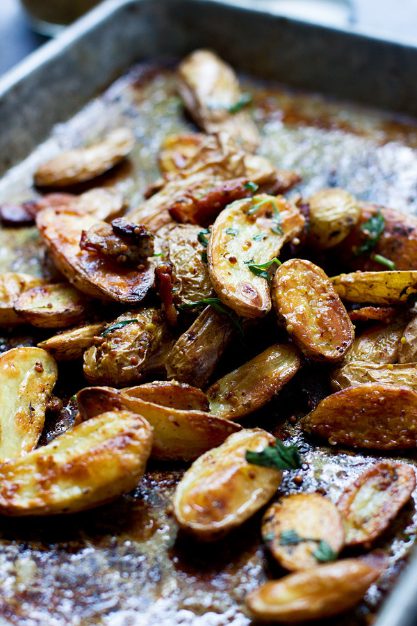 foodffs:  Bacon Roasted Fingerling Potatoes with Stone-Ground Mustard and TarragonReally