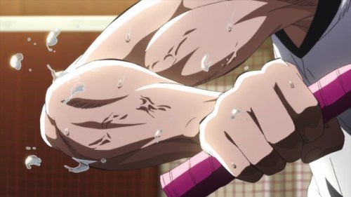 animemangamusclegirls: Hanebado! - Episode 8 (A.K.A Nagisa Aragaki’s biceps showcase).JUST LOOK AT T