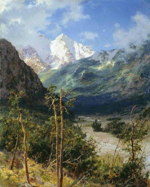 sbsebek:
“ Kiselev, Alexander Alexandrovich.
“Mountain landscape. Peak Of Elbrus”
1901
”