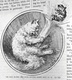 detroitlib:  Caturday!!!!“He had blown the poor kitten right out of it” by L. Wain from The Tale of Tib the Tartar in Little Folks. A Magazine for the Young.  New and Enlarged Series. London, Paris, New York &amp; Melbourne: Cassell &amp; Company,