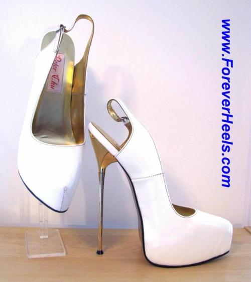 www.ForeverHeels.com Style CHC_R, Rounded Pointed Toe Slingback High Heel Pumps - The Special Arch P