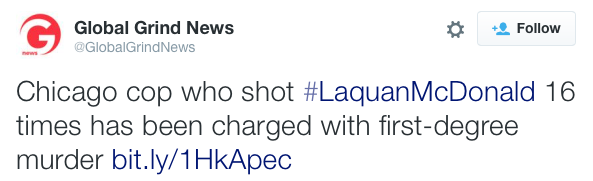 micdotcom:  Chicago officer charged with murder for killing black 17-year-old Laquan