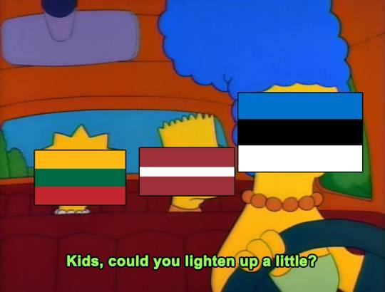 official-lithuania: Lithuania: the red in our flag symbolizes our blood Latvia: the red in our flag symbolizes our blood too Estonia: 