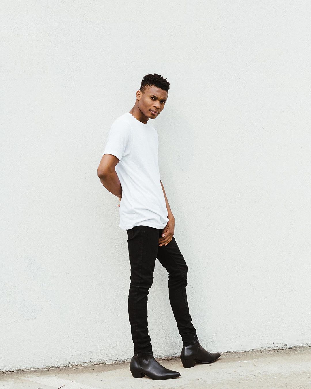 #black #male model #victor isaiah jr. #jeans #asos #leather #chelsea ...