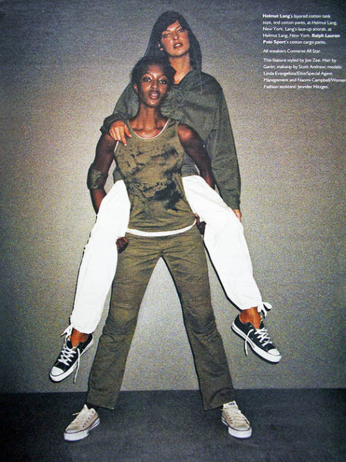 workhardforthis:Naomi Campbell &amp; Linda Evangelista by Michael Thompson W 1998 