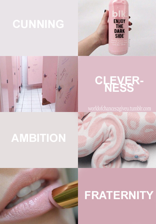 worldofchances2giveu:Pink Slytherin Aesthetic : Who says Slytherins can’t like pink?