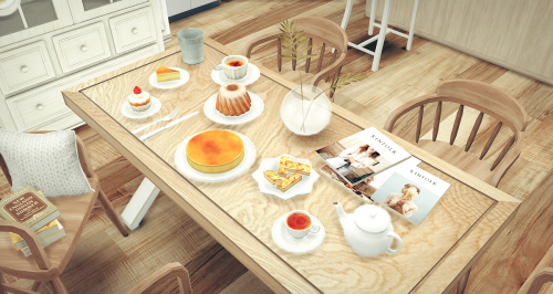 rubyred-sims: dominationkid: DESSERT SET - A • cheese cake • cheese cake (single piece) • crème br