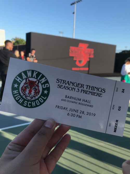 STRANGER THINGS 3 WORLD PREMIERE - JUNE 28, 2019take me back please // yes i still have the ticket