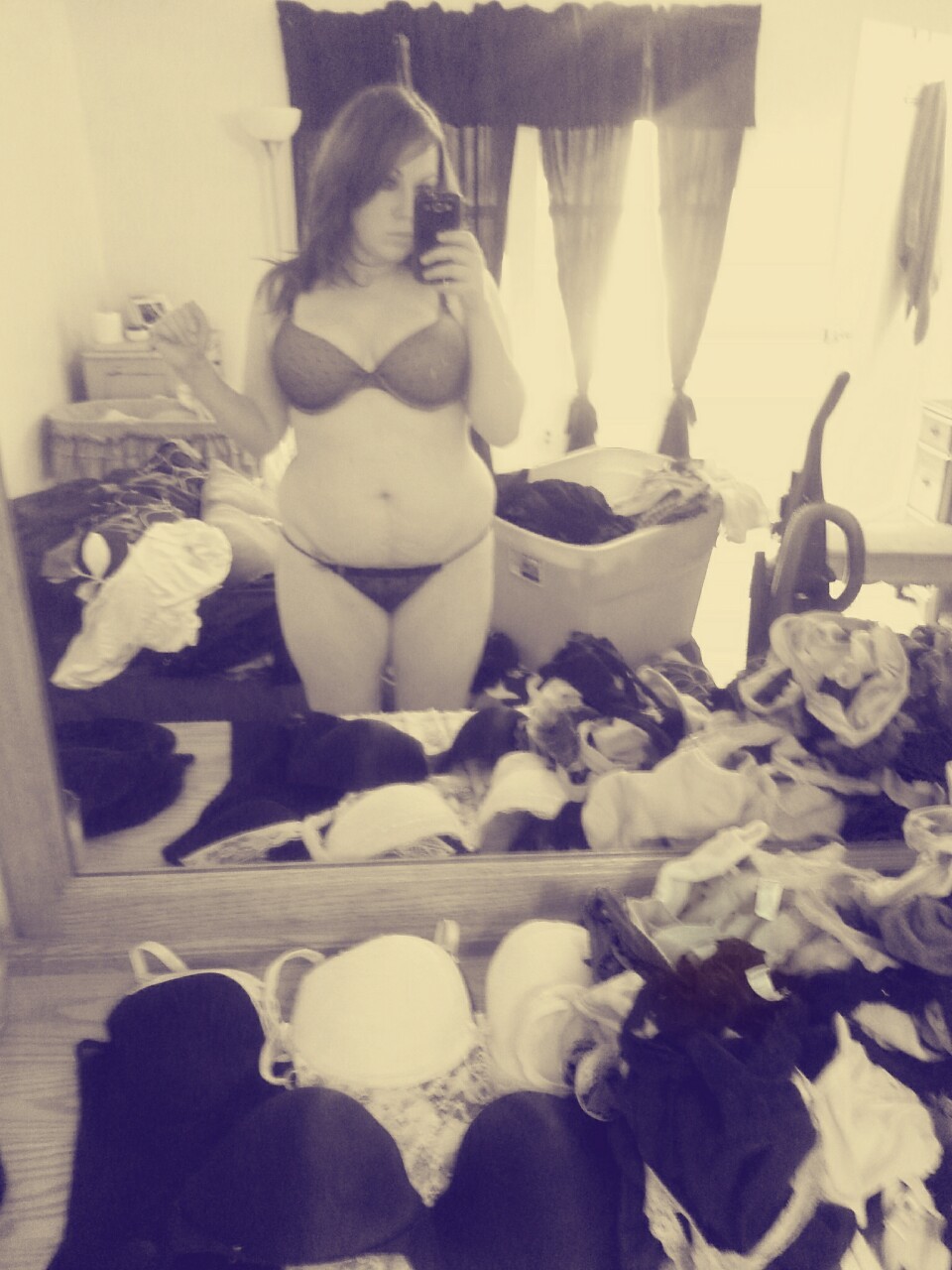 catalinawaters:  My lingerie drawer exploded. Post- pregnancy, trying to lose some