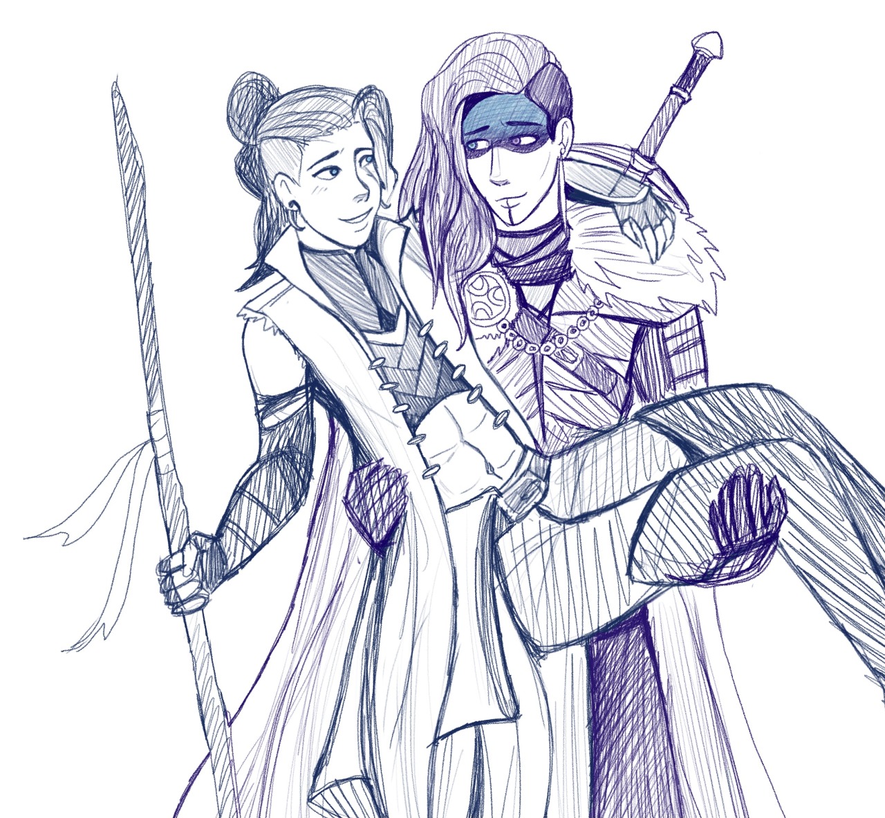 Beauyasha sketching while I catch up on critical role 