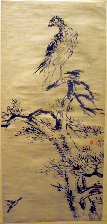 Finger Painting of Eagle and Pine Trees, Gao Qipei (1672-1734)