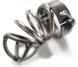 Chastityandpegging:  Hotwivesandcuckolds:  Cuckoldtoys:  Lightweight Metal Cock Cage.