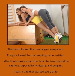 The bench looked like normal gym equipment.The