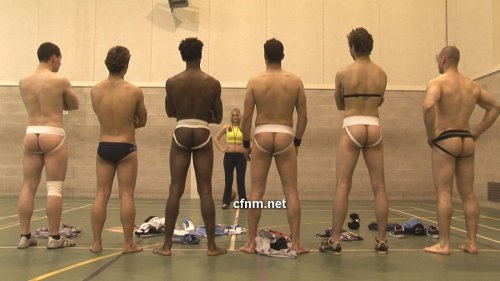 funnakedguys2:  Now that’s one hell of a sports team line up ;) Watch what their coach puts them through at CFNM.NET   This blog needs more penis.  Here’s some CFNM for you.