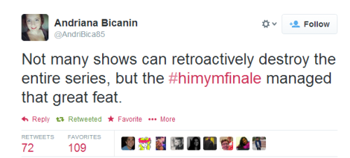 jonerysthrones: The best tweets about HIMYM Series Finale.