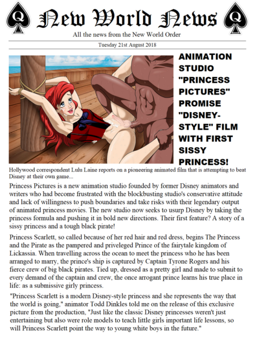newworldnews: Animation Studio “Princess Pictures” Promise “Disney-Style” Film With First Sissy Prin
