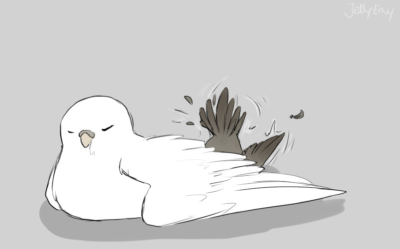 jellyenvy:  someone please stop me i’m serious birdshipping fucking kokoro archimedes