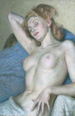 artbeautypaintings:  Sleeping nude - Laura