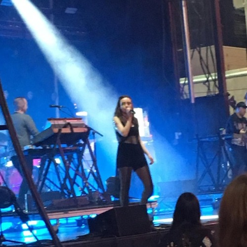 Mood: Lauren Mayberry twirling in all black while wearing giant sparkles. #chvrches #toronto #younga