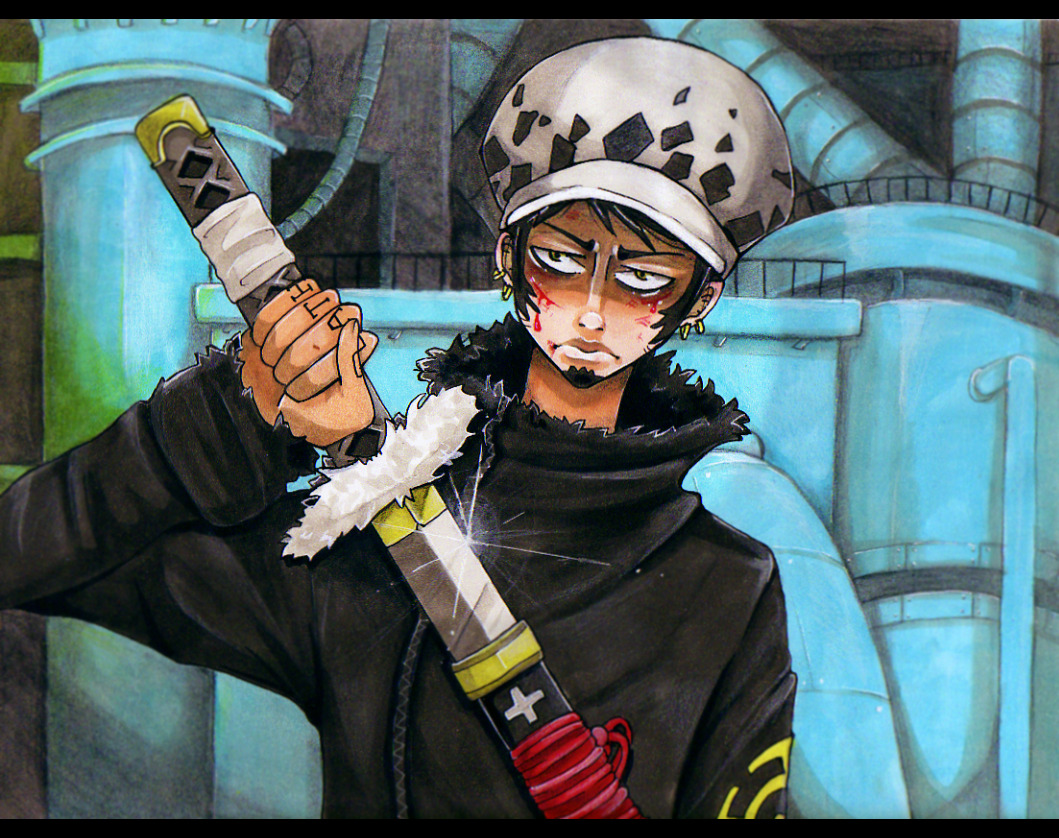 gilbertsbeer:  Finished my Screencap Redraw finally *-* Here is my version of Law,