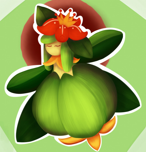 i wanted to do some lineless practice bye drawin some pokemonlilligant was the first one i did. shes