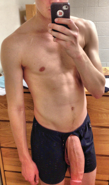 Twink big dick pants