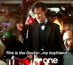 raggedy-smith:  jackdonaghy:  Am I the only one offended that he slaps her ass in front of what I presume is a family Christmas dinner? x  Well no, but you have to remember this is The Doctor. Even if it’s a ploy, he’s an alien. Never been a human