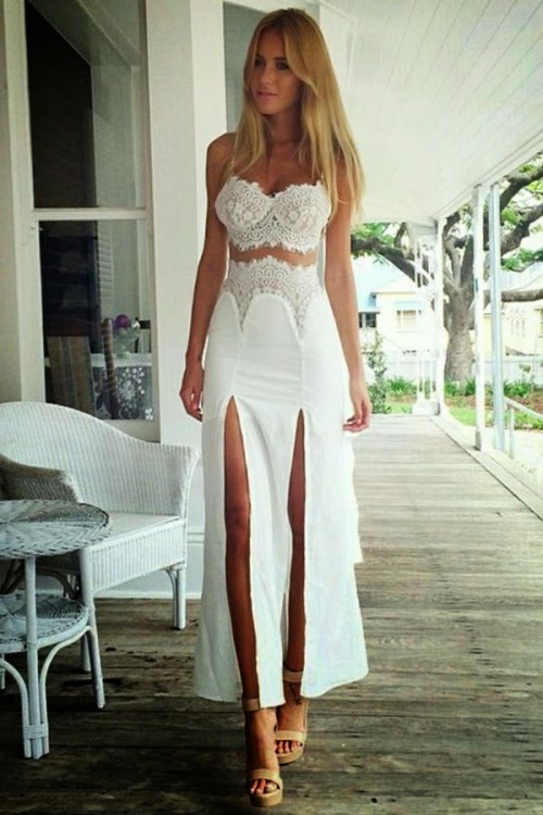 White lace dresses tumblr