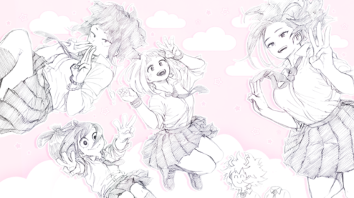 ochakko:Class 1-A girls desktop wallpapers ☆→ requested by anon ( ´ ♡ ` )