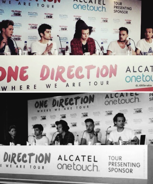 zaynrocksmyworld:  One Direction at the Press Conference in Bogota (April 25th, 2014) 