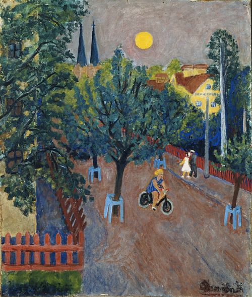 Moonlight in Uppsala   -   Bror HjorthSwedish, 1894 - 1968Oil on canvas,73 x 63 cm