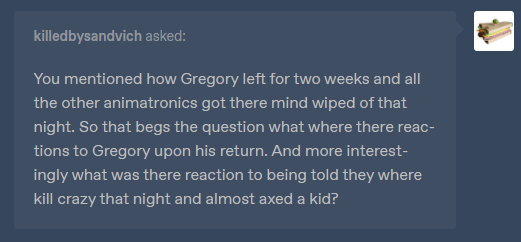 How we thought Gregory would be like before security breach came