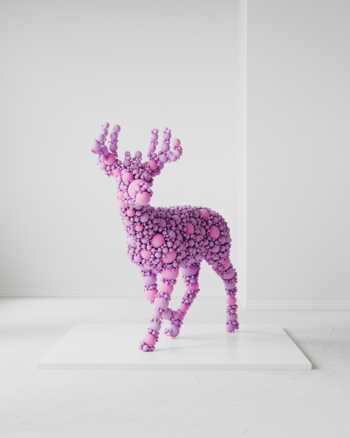 Bubbles deer Inspired by KOHEI NAWA 