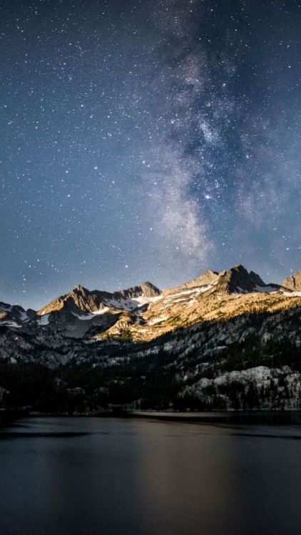 Mountains, night, milky way, Eastern Sierras, Bishop, 1080x1920 wallpaper @wallpapersmug : i