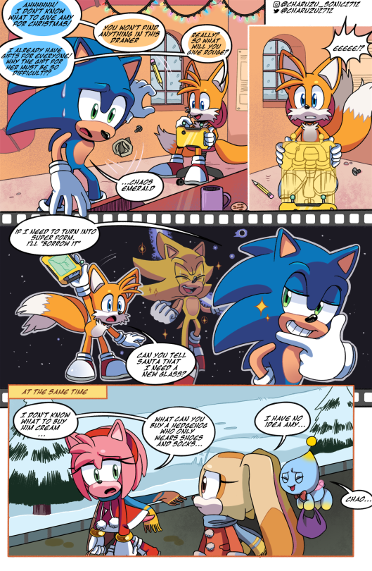 Pastel Dragon Moon — Mini Sonamy christmas comic!! 🎁🎄 I wish You