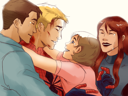 spider-kidz: “Ben! Oh my god, we thought you were dead.” A chuckle muffled into a sob. &