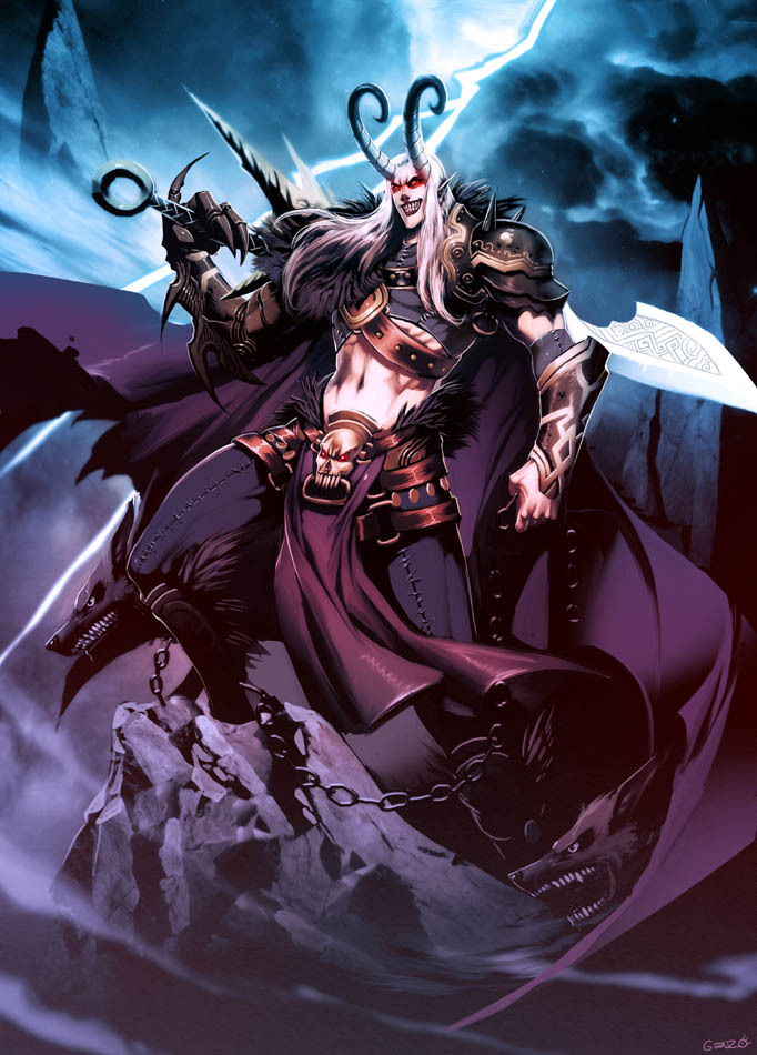 pixelsriot:  Mythical: Grim Reaper, Loki, Anubis, Hades &amp; Cerberus Artwork