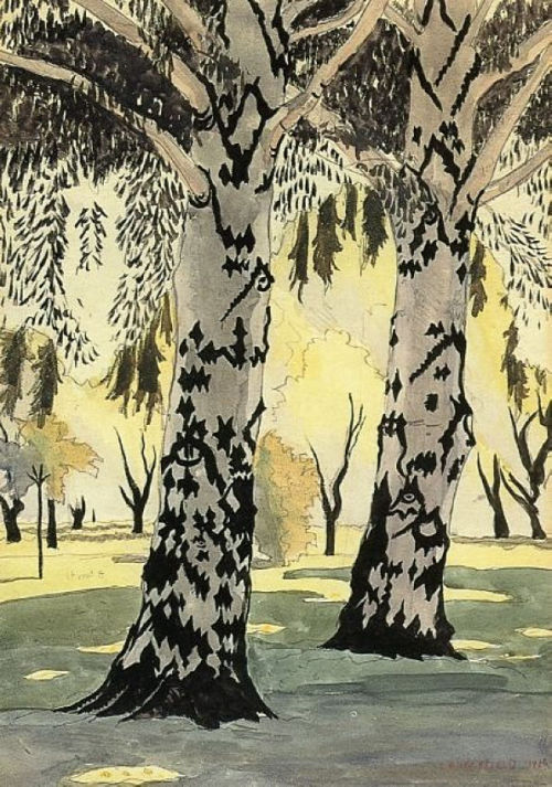 Charles Burchfield - Poplars in May. 1916.