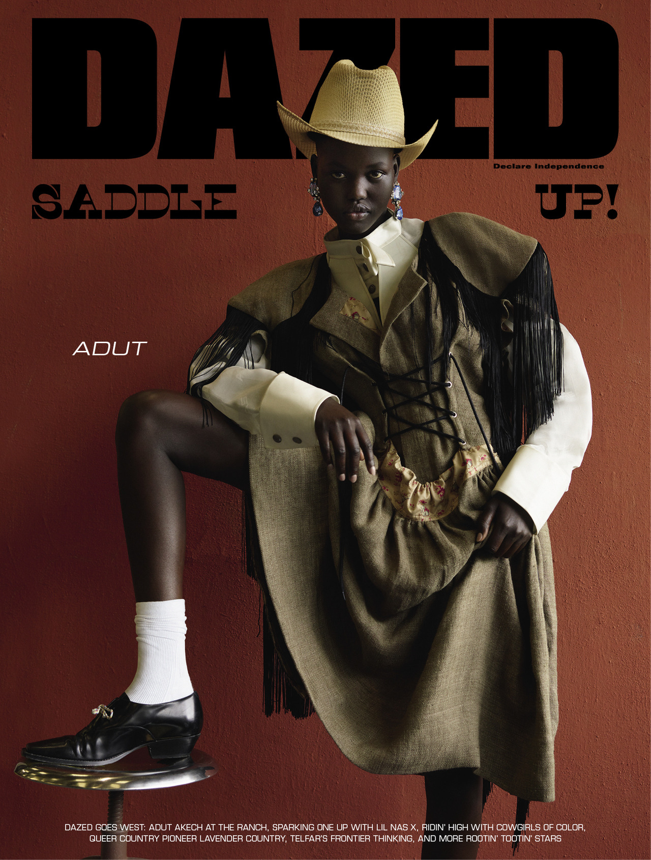 artfulfashion:Adut Akech photographed by Viviane Sassen for Dazed, Fall 2019
