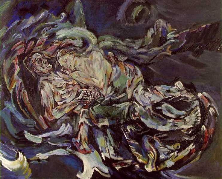 colourthysoul:  Oskar Kokoschka - The Tempest/Bride of the Wind (1914) 