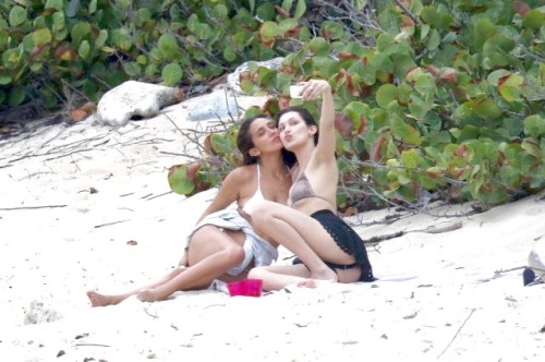 bel-hadid:Bella Hadid and Jesse Jo Stark out in St. Barths